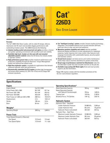 cat 226d3 for sale|cat 226 brochure.